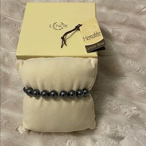 Lenox Hematite Beaded Bracelet